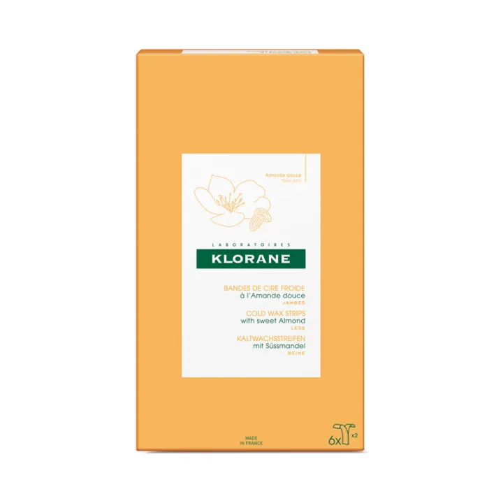 KLORANE BANDES DE CIRE FROIDE AMANDE DOUCE X6