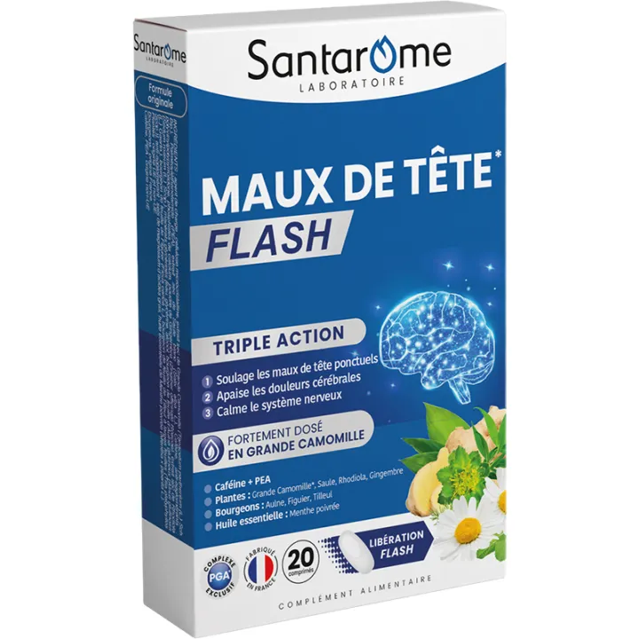 Santarome Maux de Tête Flash – 20 comprimés