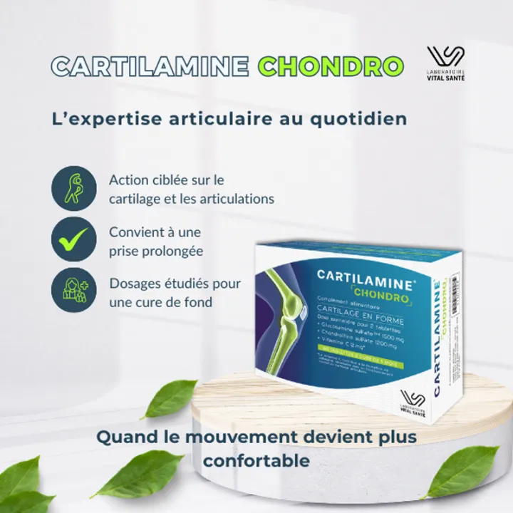 Cartilamine Chondro 60 comprimés Vital Santé