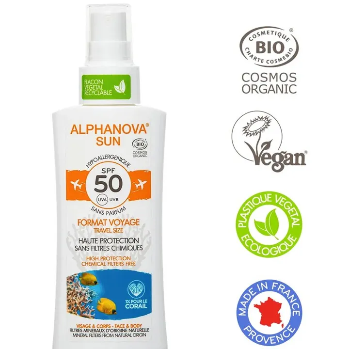 ALPHANOVA SUN Spray SPF50 Hypoallergénique Voyage
