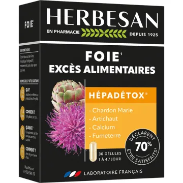 Herbesan Hépadétox Foie – 30 gélules