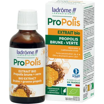 Ladrôme Extrait de Propolis Brune et Verte Bio 50 ml