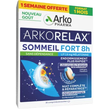 Arkopharma Arkorelax Sommeil Fort 1,9 mg Mélatonine 30 comprimés