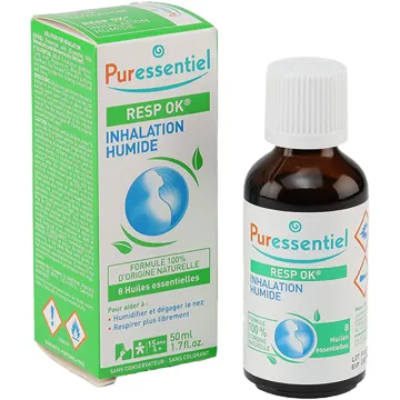 Inhalation humide 8 huiles essentielles 50 ml Puressentiel