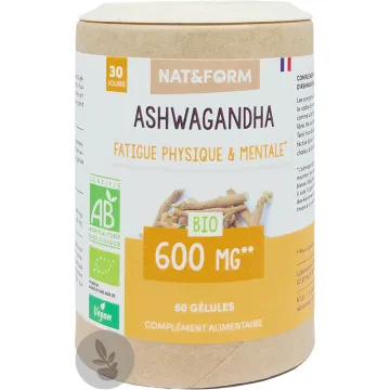 Nat & Form Ashwagandha Bio KSM-66 60 Gélules