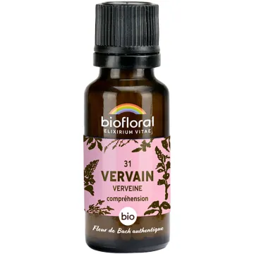 Fleur de Bach n°31 Vervain bio en granules sans alcool 19,5 g – Biofloral