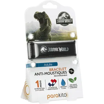 Parakito Bracelet Anti-Moustiques Rechargeable Adulte - Motif Jurassic World