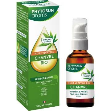 Huile végétale bio de chanvre 50 ml – Phytosun Arôms
