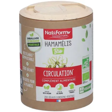 Nat & Form Hamamélis Bio 200 Gélules Végétales