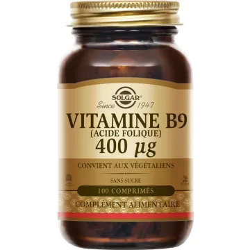 Solgar Vitamine B9 Folacine 400 µg 100 comprimés