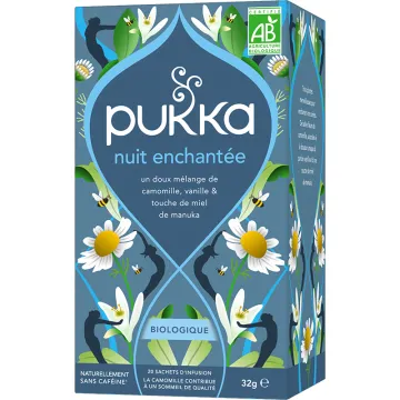 Nuit Enchantée Camomille Vanille Miel de Manuka Bio 20 sachets Pukka