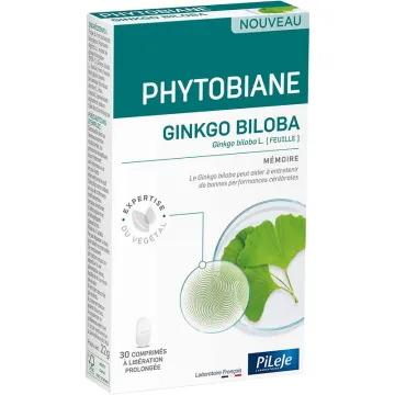 Pileje Phytobiane Ginkgo Biloba bio 30 comprimés LP