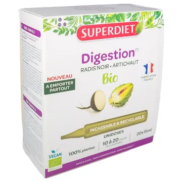 Superdiet Radis Noir Artichaut Bio 20 Unidoses