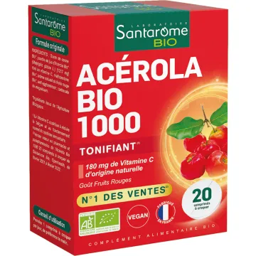 Santarome Acérola Bio 1000 – 20 comprimés à croquer