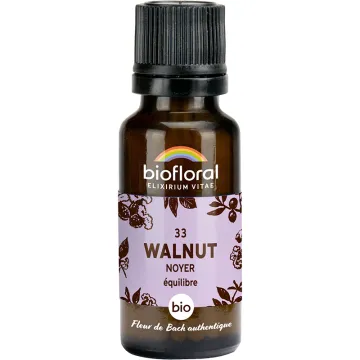 Fleur de Bach n°33 Walnut bio en granules sans alcool 19,5 g – Biofloral