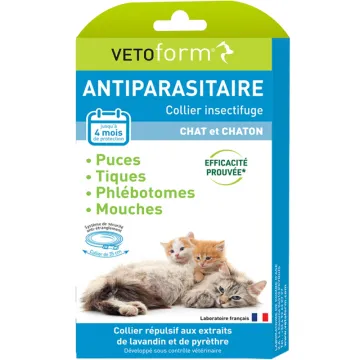 Vetoform Collier Insectifuge Chat et Chaton 35 cm