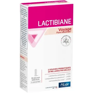 Pileje Lactibiane Voyage Confort Digestif 14 gélules (20 milliards)