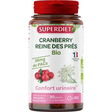 Superdiet Cranberry Reine des Prés Bio 45 comprimés