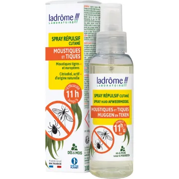 Ladrôme Spray Répulsif Moustiques et Tiques 100 ml