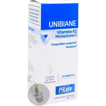 Pileje Unibiane Vitamine K2 - Flacon compte-gouttes 20 ml