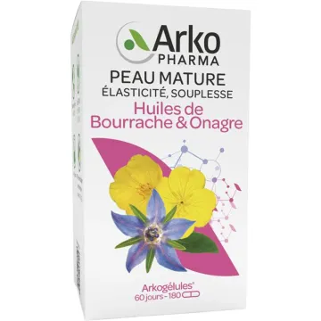 Arkopharma Arkogélules Huiles de Bourrache et Onagre 180 capsules