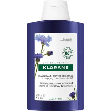 Klorane Déjaunissant Shampoing Neutralisateur à la Centaurée Bio 200 ml