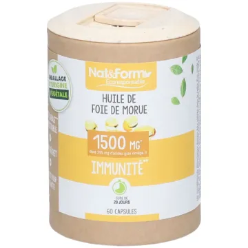 Nat & Form Huile de Foie de Morue 60 Capsules
