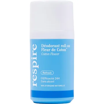 Respire Déodorant Roll-On Fleur de Coton 24h 50 ml