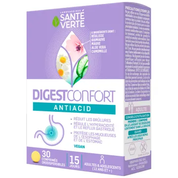 DigestConfort Antiacid 30 comprimés – Santé Verte
