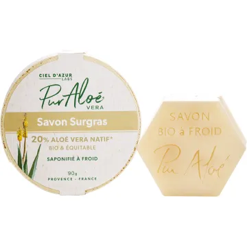 Pur Aloé Savon Surgras 20 % Aloe Vera Bio 90 g