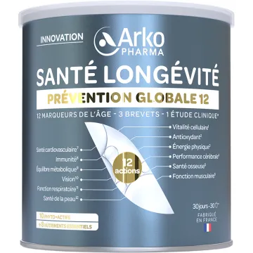 Arkopharma Santé Longévité Prévention Globale 12 - 30 Doses 285 g