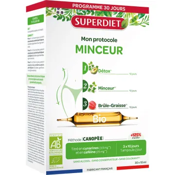 Superdiet Protocole Minceur Bio 30 ampoules