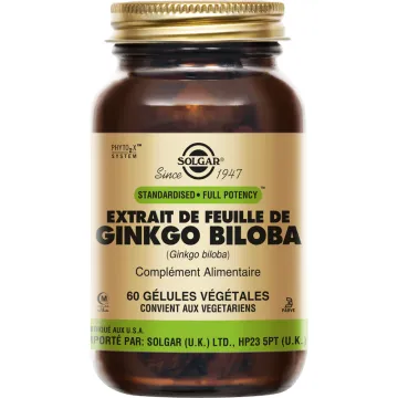 Solgar Ginkgo Biloba 60 gélules