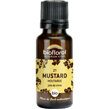 Fleur de Bach n°21 Mustard bio en granules sans alcool 19,5 g – Biofloral