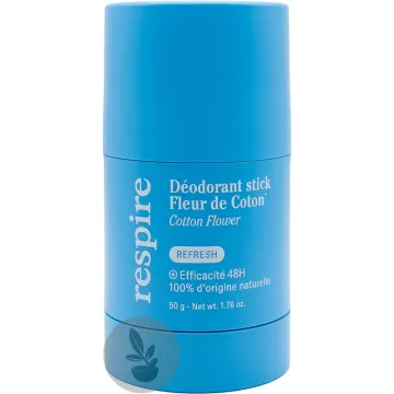 Respire Déodorant Stick Rechargeable Fleur de Coton 50 g