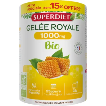 Superdiet Gelée Royale 1000 mg Bio Pot de 25 g