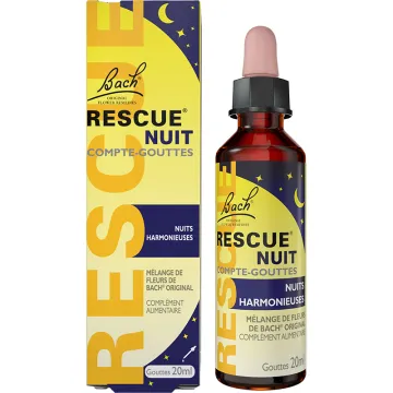 Rescue Nuit Fleurs de Bach Original - Flacon compte-gouttes 20 ml