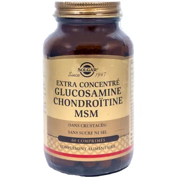 Solgar Glucosamine Chondroïtine MSM Complexe 60 comprimés