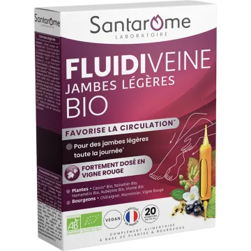 Santarome Fluidiveine Jambes Légères Bio – 20 ampoules de 10 ml