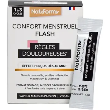Nat & Form Confort Menstruel Flash 14 Sticks