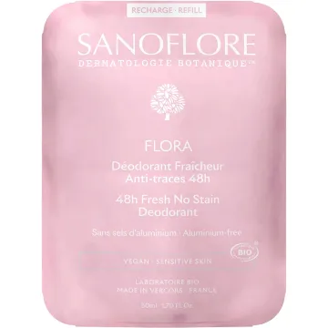 Sanoflore Déodorant Roll-On 48h Flora Bio Recharge 50 ml