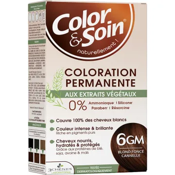 3 Chênes Color & Soin Coloration Permanente Cheveux Blonds 6GM Blond Foncé Cannelle