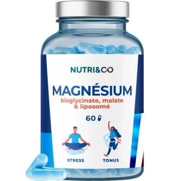 Nutri&Co Le Magnésium Bisglycinate Malate & B6 - Boîte de 60 gélules
