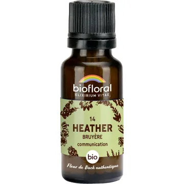 Fleur de Bach n°14 Heather bio en granules sans alcool 19,5 g – Biofloral