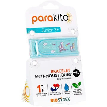 Parakito Bracelet Anti-Moustiques Rechargeable Junior 3+ - Motif Licorne