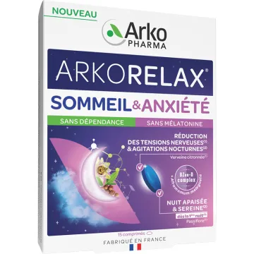 Arkopharma Arkorelax Sommeil & Anxiété 15 comprimés