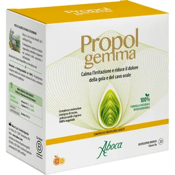 Aboca Propolgemma Adultes Maux de Gorge Comprimés à Sucer - Boîte de 20
