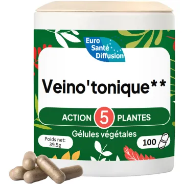 PhytoFrance Veino Tonique Complexe 5 Plantes 100 gélules