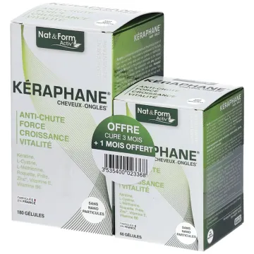 Nat & Form Keraphane Cheveux & Ongles 180 + 60 Gélules