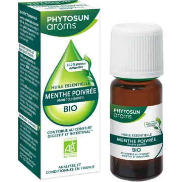 Huile essentielle bio de menthe poivrée 10 ml – Phytosun Arôms